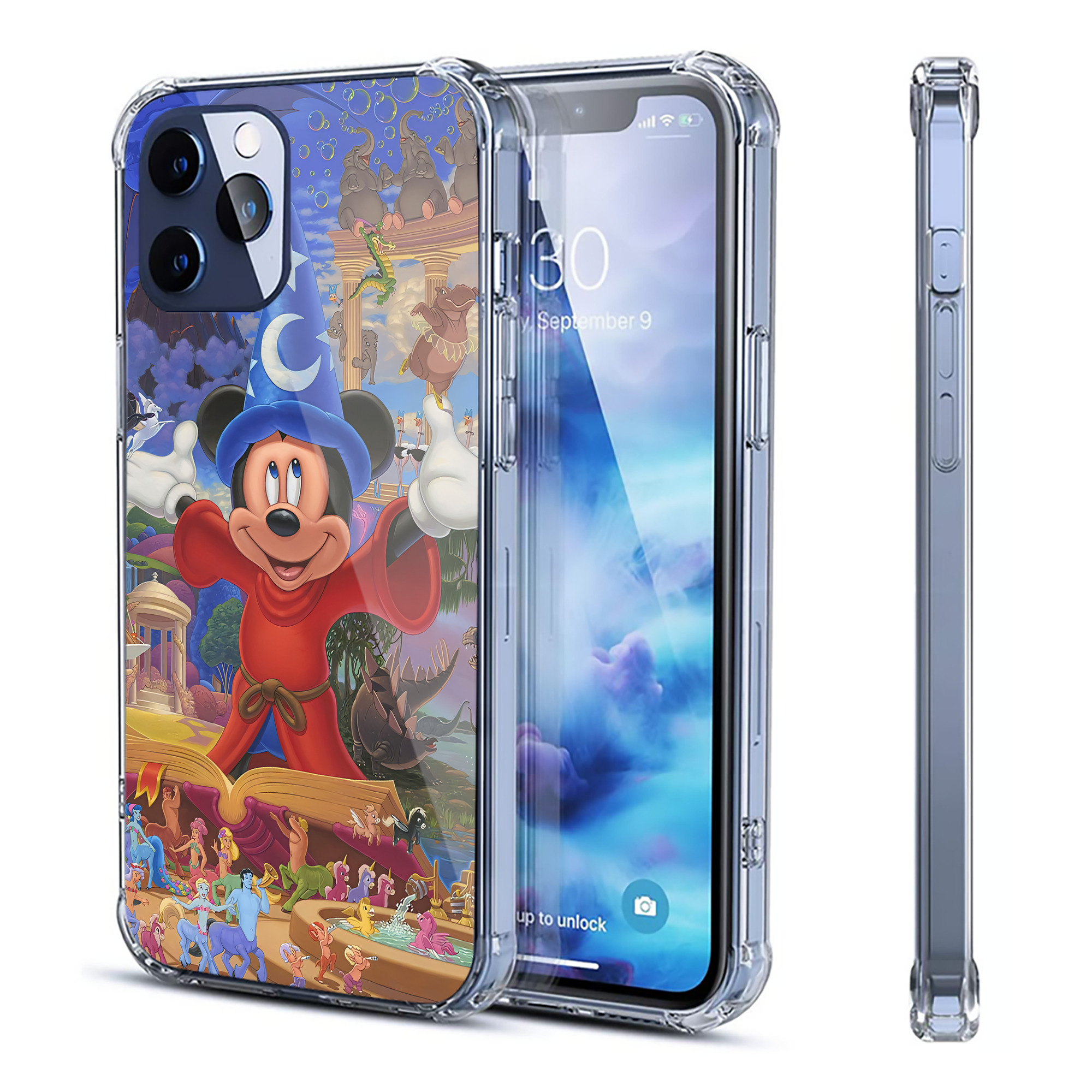 ミッキーマウス Mickey Mouse 【iPhone 12シリーズ対応】透明スマホケース（クリアソフトケース）